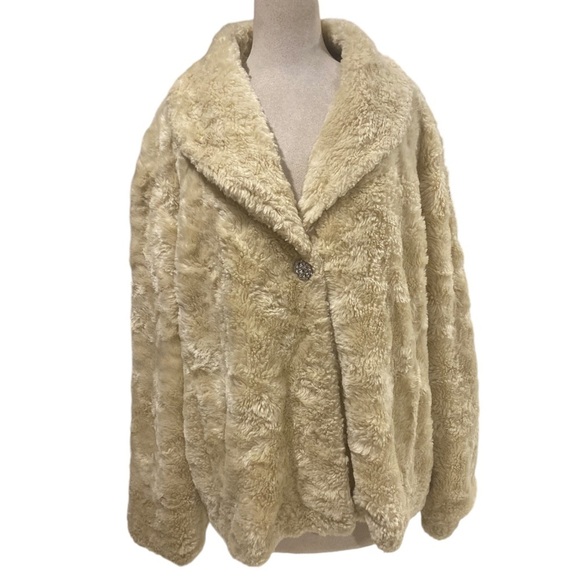 FAUX FUR SATIN LINED DRESSY OVERCOAT FOR ANY FORMAL OCCASION by VENEZIA - Picture 9 of 14